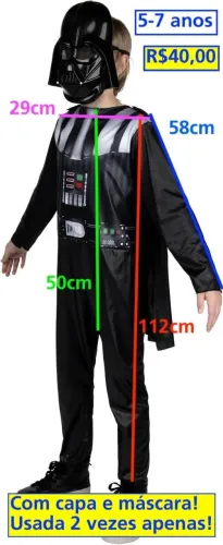 Fantasia Darth Vader-Star Wars-tamanho G