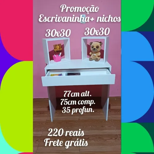 Promoção escrivaninha + nichos 