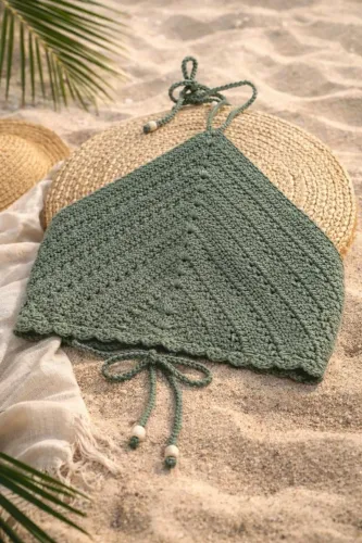 Top Cropeed frente única em crochê, peça única disponível 