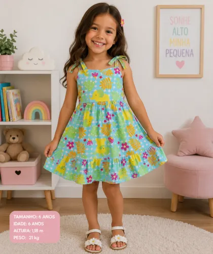 VESTIDO INFANTIL MENINA-6 ANOS