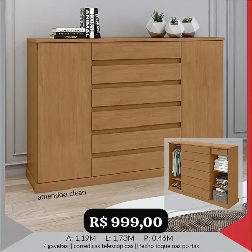 Cômoda Vedra - Promoção