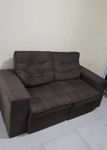 Sofá Retrátil e Reclinável 2 Lugares - Muito Conservado