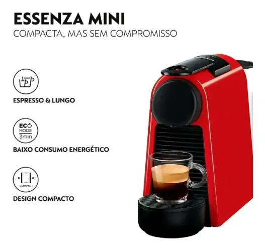 Nespresso Essenza Mini Vermelha, Cafeteira 110v D30 (Novo e fechado na caixa)