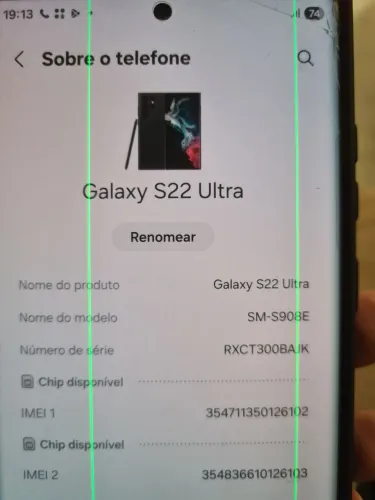 Samsung Galaxy S22 Ultra 256 GB - Leia a descrição