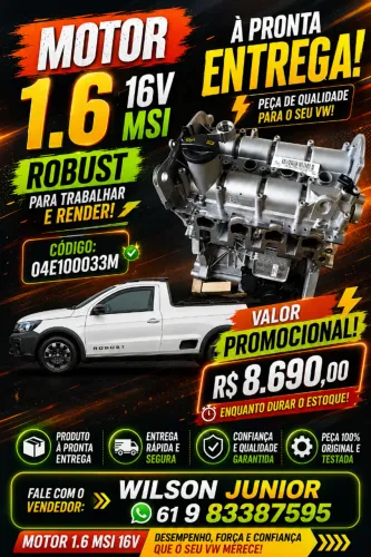 Motor: 1.6 MSI EA211  16 válvulas (4 por cilindro)