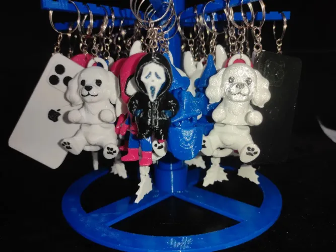 Chaveiros personagem articulados 3D