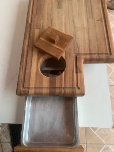 Tábua churrasco com gavetas inox