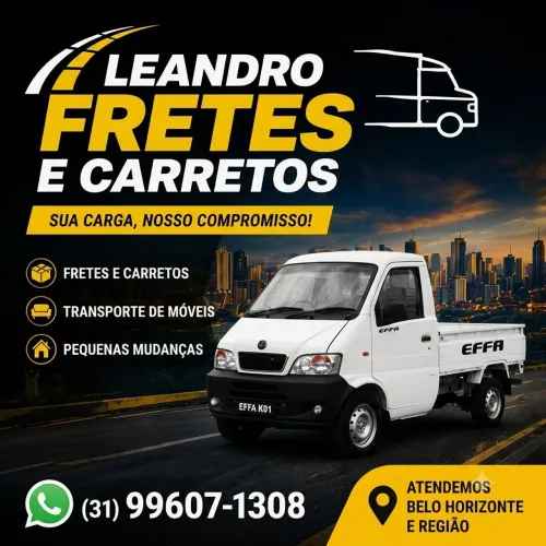 Carreto frete pequena mudança viagens