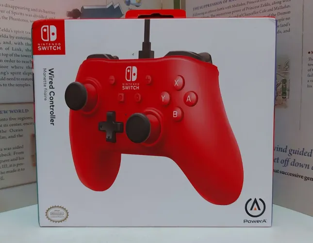 Controle Nintendo Switch Raspberry Red PowerA + Brinde