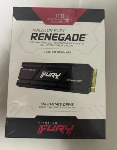 SSD Kingston Fury Renegade 1TB M.2 NVMe 7300MB/s com Dissipador