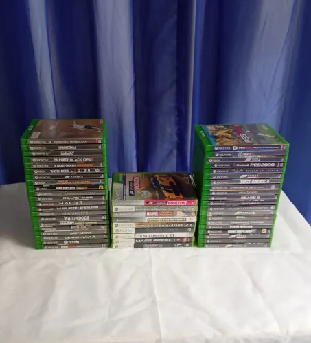 Lote 50 jogos xbox one e x360