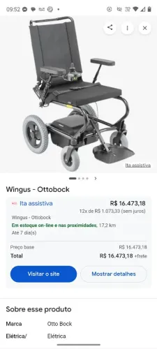 Cadeira de rodas motorizada Wingus Ottobock