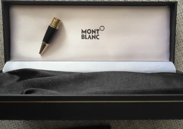 Peça de reposição ponta caneta montblanc legrand 162 rollerball preta dourad