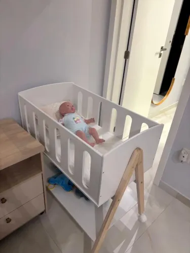 Mini Berço para bebê Branco