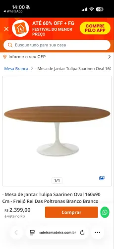 MESA OVAL 6 LUGARES