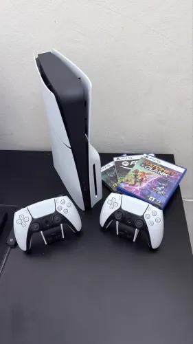 ? PS5 Slim 1TB + 2 Controles + Vários Jogos | Completo
