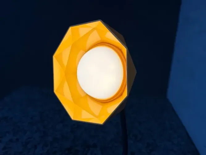 Luminária de Mesa Flexível com Garra Presilha LED Recarregável Amarela