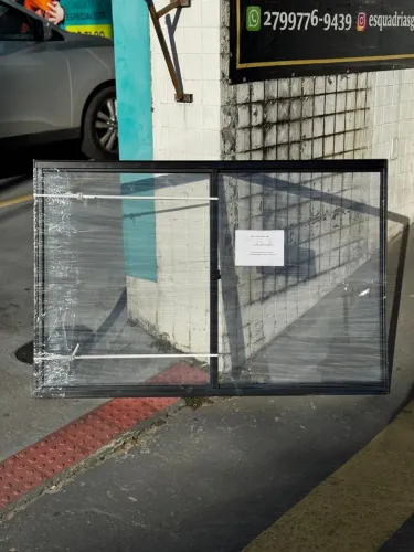 JANELA DE ALUMÍNIO PRETA 1.00X1.50 2 FOLHAS - DIRETO DA FÁBRICA