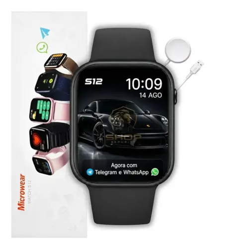 Smartwatch S12 Série 12 47mm GPS NFC + WhatsApp - Tela Inteligente