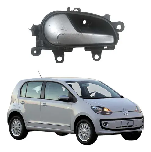 Maçaneta Interna Porta Dianteira Esquerda Vw Up 2014 A 2017 Preto Dianteira
