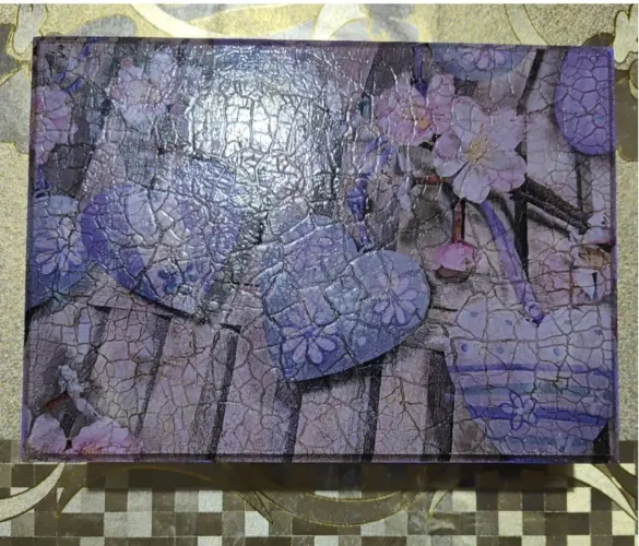 Porta-Jóias mdf decorado roxo
