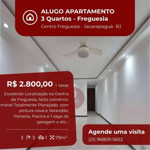 Apartamento para alugar, no Freguesia Rua Júlio Porto Carrero em Rio de Janeiro, Freguesia