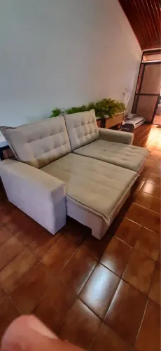 Sofá retrátil 2 lugares 2,13m conservado