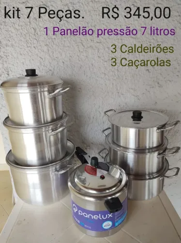 Panelas Grandes, kit 7 Peças