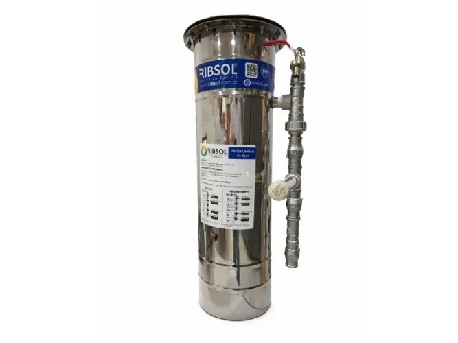 Filtro Central Aço Inox 304 1000l/h Ribsol Energia Solar