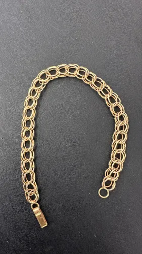 Pulseira ouro 18 ponto chinês