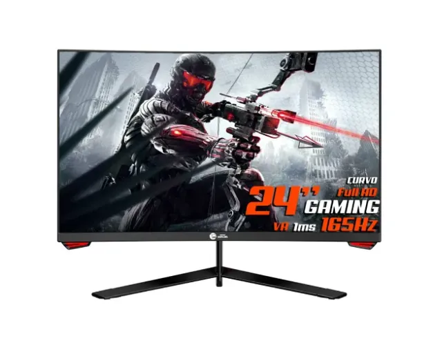 Monitor Gamer Ninja Sharingan 24" Curvo | Full HD | 165Hz | 1ms | Estado de Novo