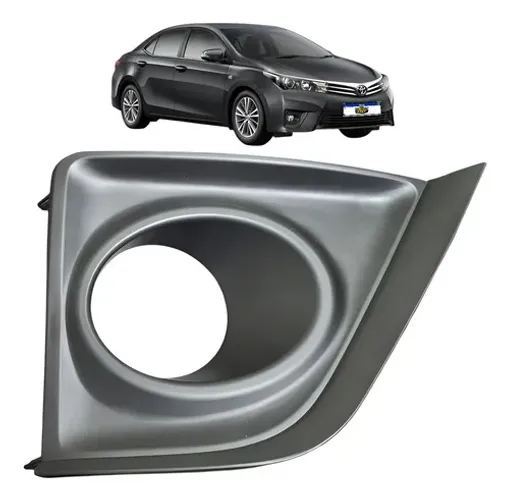 Grade Moldura Farol Milha Direito Corolla 2015 2016 2017 Preto Direito