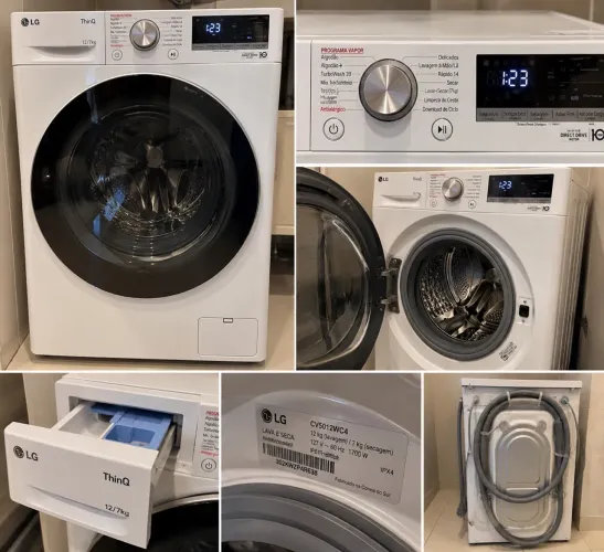 Lava e Seca LG 12kg Smart VC4 com IA - Seminova + Garantia