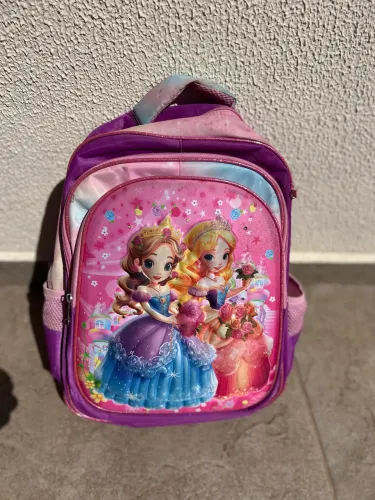 MOCHILA INFANTIL PRINCESAS, lilás, usada