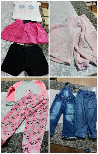 Lote de roupas infantil de Menina(26 peças)+ 1 par de tênis