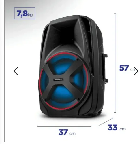 Caixas amplificada Mondial com bateria nov