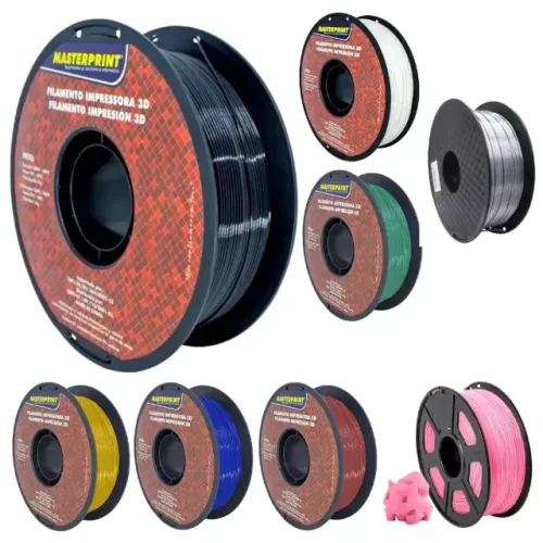 Filamento PETG 1,75mm 1Kg Premium Impressora 3D Alta Resistência. PRETO, FOSCO PRETO,ROXO