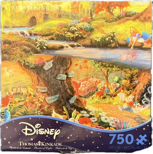Quebra-Cabeça Disney Alice no País das Maravilhas Thomas Kinkade 750 Peças