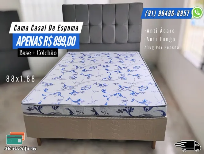 CAMA CASAL DE ESPUMA OFERTA 899$