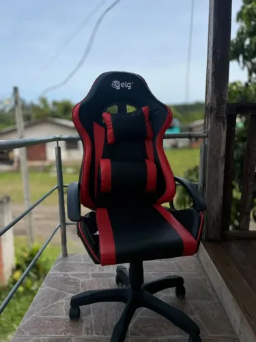 Cadeira Gamer ELG Preta e Vermelha 