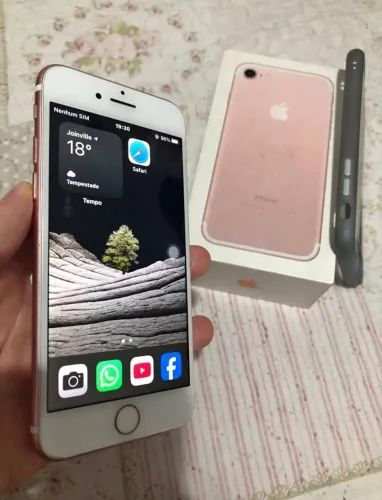 iPhone 7 128gb rose Gold bateira 100% tudo funcionando ok