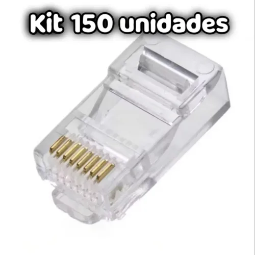 Lote 150 Conectores RJ45 Novos (15 Pacotes de 10)