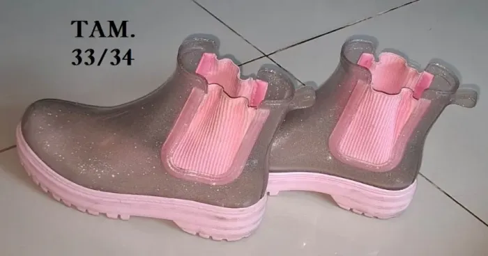 Bota Palomino Tratorada Rosa Glitter Tam. 33/34