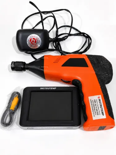 Câmera de Inspeção Industrial Wireless Instrutemp com Gravação e Monitor LCD 3,5" Completa