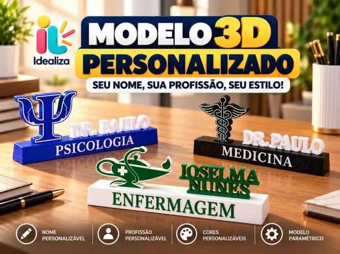 Presente Decoração 3D Personalizados