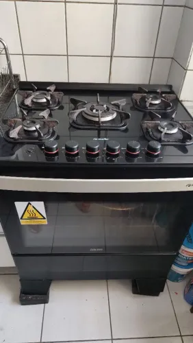  vendo fogão 5 bocas acendedor automático de vidro 