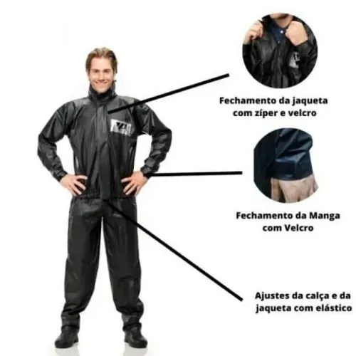 Capa de chuva motoqueiro
