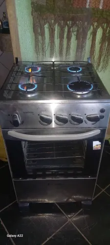 Fogão esmaltec 4 bocas c/ forno e com acendimento elétrico
