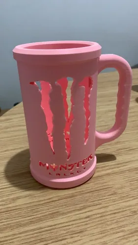 Porta lata monster rosa