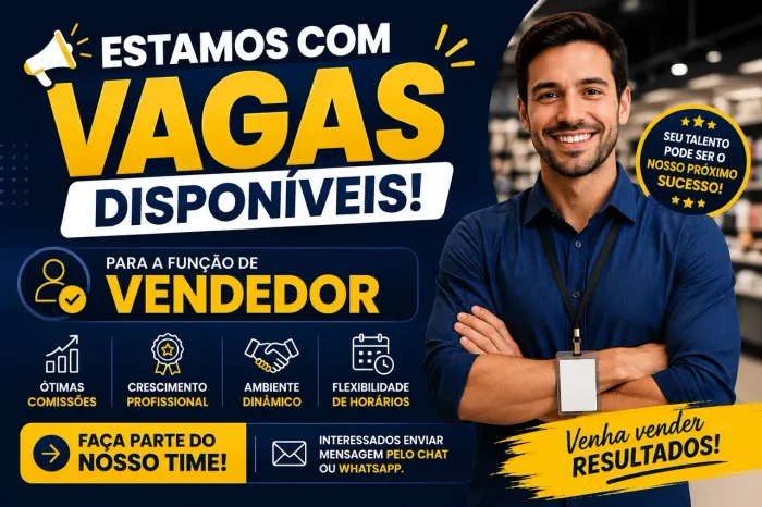 Vagas para vendedor 
